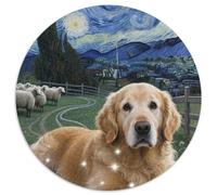 Le Golden Retriever 1000 Pieces Jigsaw Puzzles for Adults Family Challenge Toys Stress Relieving Entertainment Cultivate The Spirit of Teamwork for Men, Women, Elders, Seniors 1000pcs (67.5x67.5cm)