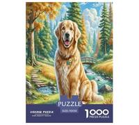 Le Golden Retriever Puzzle 1000 Pièces Cadeau Unique Jeu Éduchatif Challenge Toy À De Qualité Supérieure Peinture Art pour Adultes Et Enfants 70x50cm/1000pcs