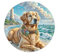 Le Golden Retriever Puzzle 1000 Pièces Cadeau Unique Jeu Éduchatif Challenge Toy À De Qualité Supérieure Peinture Art pour Adultes Et Enfants À Partir De 14 Ans 1000pcs (67.5x67.5cm)