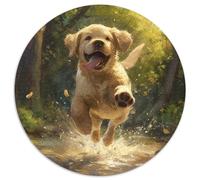 Le Golden Retriever Puzzle 1000 Pieces Cadeau Unique Jeu Éduchatif Challenge Toy À De Qualité Supérieure Peinture Art pour Adultes Enfants 1000pcs (67.5x67.5cm)