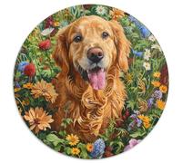 Le Golden Retriever Puzzle 1000 Pieces Cadeau Unique Jeu Éduchatif Défi Jouet À De Qualité Supérieure Peinture Art pour Adultes Et Enfants À Partir De 12 Ans 1000pcs (67.5x67.5cm)