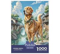 Le Golden Retriever Puzzle 1000 Pièces Educa Jouet en Bois Divertissement Créatif DécoRation Intérieure Jeu Éduchatif Challenge Toy Adultes Et Enfants À Partir De 14 Ans 70x50cm/1000pcs