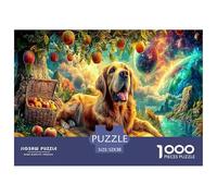 Le Golden Retriever Puzzle De 1000 Pièces pour Adultes Et Enfants Dès 14 Ans Jeu De Patience Et De Réflexion Divertissement Créatif Cadeau Classiques - Activité Familiale Parfaite 52x38cm/1000pcs