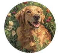 Le Golden Retriever Puzzles 1000 Pièces Cadeau Unique Jeu Éduchatif Challenge Toy À De Qualité Supérieure Peinture Art pour Adultes Et Enfants À Partir De 14 Ans 1000pcs (67.5x67.5cm)