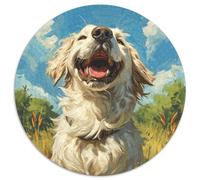 Le Golden Retriever Puzzles 1000 Pièces Cadeau Unique Jeu Éduchatif Challenge Toy À De Qualité Supérieure Peinture Art pour Adultes Et Enfants 1000pcs (67.5x67.5cm)