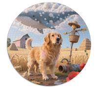 Le Golden Retriever1000 Pièces Puzzles pour Adultes Et Enfants Animal de Compagnie chienPuzzle Rond, Jeu Éducatif, Challenge Toy, Cadeau, Difficile, Impossible1000pcs (67.5x67.5cm)
