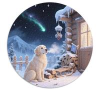 Le Golden Retriever1000 Pièces Puzzles pour Adultes Et Enfants Animal de Compagnie chienPuzzle Rond, Jeu Éducatif, Challenge Toy, Cadeau, Difficile, Impossible1000pcs (67.5x67.5cm)