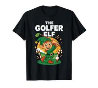 Le Golfeur Elfe s'amuse à Jouer au Golf à Noël T-Shirt
