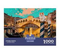 Le Grand Canal de Venise Puzzle en Bois Imperméable Puzzles De 1000 Pièces pour Adultes Coloré Jeux Éducatifs