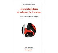 Le grand élucidaire des choses de l'amour - Régine Detambel - Aencrages & Co - broché - Poésie