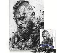 Le Grand Guerrier Nordique Puzzle 1000 Pièces pour Adolescents Jeu de Réflexion Moments de Paix Qualité supérieure 38x52cm