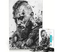 Le Grand Guerrier Nordique Puzzle 1000 Pièces pour Adolescents Jeu de Réflexion Moments de Paix Qualité supérieure 38x52cm