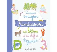 Le grand imagier Montessori lettres et chiffres rugueux - Collectif - Larousse - Boîte ou accessoire - Document jeunesse dès 3 ans