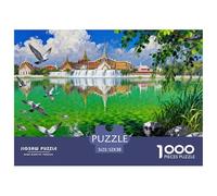 Le Grand Palais de Bangkok Puzzle en Bois Imperméable DIY Puzzles De 1000 Pièces pour Adultes Cadeaux Impossible De Décoration pour La Maison
