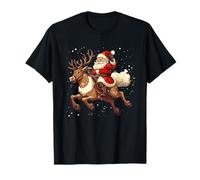 Le Grand Père Noël et Son Renne mènent Le défilé des fêtes T-Shirt