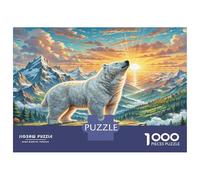 Le Grand Pyrénéen Coffret De Puzzles Anti-Stress, Loup Sunset Papier Écologique, Anti-Stress, Pause Bureau, Relax & Créativité Garanties 70x50cm/1000pcs