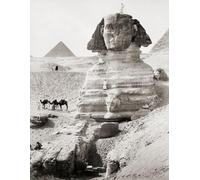 Le grand sphinx de Gizeh Égypte. Après une œuvre de la fin du XIXe siècle par le photographe syriaque-arménien Jean Pascal Sebah 1872-1947. Affiche imprimée par Ken Welsh (33 x 43 cm)