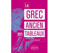 Le grec ancien en tableaux - Alexandra Bourguignon - Ellipses - broché - Méthode de langue