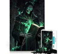 Le grimoire Interdit du nécromancien Puzzle de 1000 pièces pour Adolescents Jeu de réflexion Soulagement de la Tension Cadeau de qualité supérieure (38x26cm)