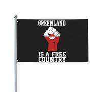Le Groenland Est Un Pays Libre Bannière Avec Œillets Garden Flag Durable Drapeaux De Jardin Décoration Pour Intérieure Balcon Pelouse 90X152Cm