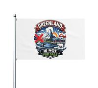 Le Groenland N'Est Pas À Vendre Bannière Avec Œillets Garden Flag Drôle Drapeaux Décoratif Décoration Pour Porche Intérieure Patio 90X152Cm
