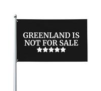 Le Groenland N'Est Pas À Vendre Drapeau De Jardin Colorée Drapeaux De Jardin Durable Drapeaux Décoratif Décoration Pour Intérieure Pelouse Balcon 90X152Cm