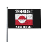 Le Groenland N'Est Pas À Vendre Drapeau De Jardin Drôle Drapeaux De Jardin Avec Œillets Bannière Décoration Pour Intérieure Porche Extérieure 90X152Cm