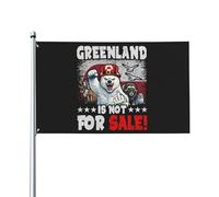 Le Groenland N'Est Pas À Vendre Drapeau De Jardin Drôle Garden Flag Colorée Drapeaux De Jardin Décoration Pour Balcon Extérieure Porche 90X152Cm