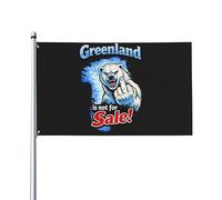 Le Groenland N'Est Pas À Vendre Drapeaux Décoratif Avec Œillets Garden Flag Drôle Drapeau De Jardin Décoration Pour Extérieure Porche Patio 90X152Cm