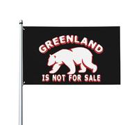 Le Groenland N'Est Pas À Vendre Drapeaux Décoratif Drôle Garden Flag Durable Bannière Décoration Pour Balcon Extérieure Pelouse 90X152Cm