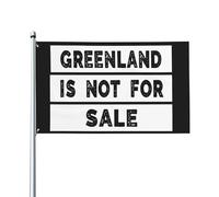 Le Groenland N'Est Pas À Vendre Drapeaux Décoratif Durable Drapeaux De Jardin Avec Œillets Drapeau De Jardin Décoration Pour Intérieure Extérieure Pelouse 90X152Cm