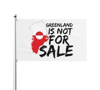 Le Groenland N'Est Pas À Vendre Garden Flag Drôle Drapeaux Décoratif Colorée Drapeau De Jardin Décoration Pour Intérieure Porche Pelouse 90X152Cm