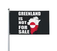 Le Groenland N'Est Pas À Vendre Garden Flag Drôle Drapeaux Décoratif Durable Drapeaux De Jardin Décoration Pour Pelouse Intérieure Balcon 90X152Cm