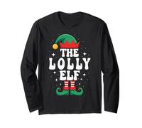 Le Groupe Familial The Lolly Elf Funny Christmas Matching Manche Longue
