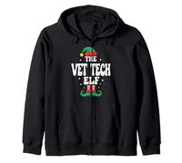Le Groupe Familial The Vet Tech Elf Funny Christmas Matching Sweat à Capuche