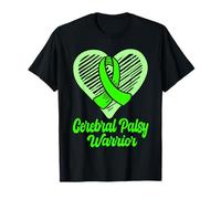 Le Guerrier paralystique cérébral Porte Un Ruban Vert Sensibilisation au CP T-Shirt