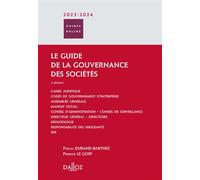 Le guide de la gouvernance des sociétés 2023/24 - Pascal Durand-Barthez - Dalloz - broché - Guide