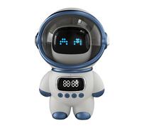 Le haut-parleur astronaute AI voix intelligente Bluetooth haut-parleur horloge petite veilleuse cadeau d'anniversaire, blanc