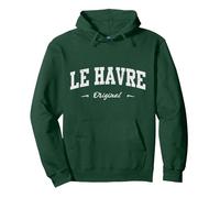 Le Havre Sport Souvenir Article pour Fan Design Sweat à Capuche, Unisexe pour Adultes, Vert Forêt, M
