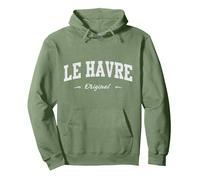 Le Havre Sport Souvenir Article pour Fan Design Sweat à Capuche, Unisexe pour Adultes, Vert Sauge, M