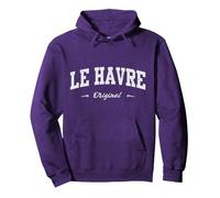 Le Havre Sport Souvenir Article pour Fan Design Sweat à Capuche, Unisexe pour Adultes, Violet, M
