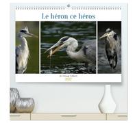 Le héron ce héros de l'étang Colbert (Calendrier mural haut de gamme 2027 DIN A2 vertical), CALVENDO calendrier mensuel: L'activité du héron cendré au bord d'un étang.