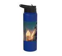 Le héros chevalier sorcier avec courage et magie Stainless Steel Insulated Water Bottle