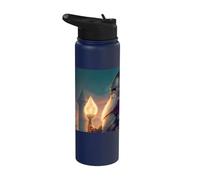Le héros chevalier sorcier avec courage et magie Stainless Steel Insulated Water Bottle