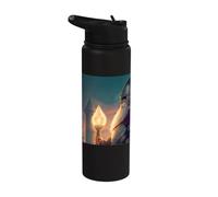 Le héros chevalier sorcier avec courage et magie Stainless Steel Insulated Water Bottle