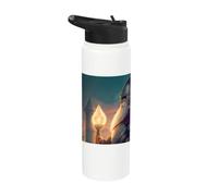 Le héros chevalier sorcier avec courage et magie Stainless Steel Insulated Water Bottle