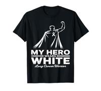Le héros porte un guerrier blanc contre le cancer du poumon T-Shirt