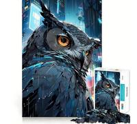 Le Hibou à Tokyo Puzzle de 1000 pièces pour Adultes pour renforcer Les Liens et se ressourcer Qualité supérieure Idéal pour Les fêtes de Fin d'année 50x75cm