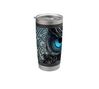 Le hibou noir de la fantaisie Gobelet isotherme en acier inoxydable double paroi