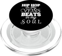 Le Hip hop dans Mes veines Bat dans Mon âme PopSockets PopGrip pour MagSafe